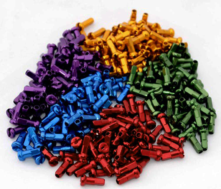 Alloy Spoke Nipples 14g 5/8" 16mm 50pack (Purple) KINK BMX BMX