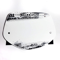 Dirt Design Number Plates Pro-Mid (White)