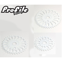 Profile Imperial Bolt-Up Sprocket suit 3/32" (White)