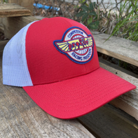 Profile Truckers Cap Vintage Logo (White/Red/Red)