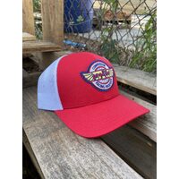 Profile Truckers Cap Vintage Logo (White/Red/Red)