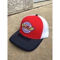 Profile Truckers Cap Vintage Logo (White/Red)