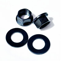 Profile 14mm Cro-Mo Axle Nut & Washer set (2 x Nuts, 2 x Washers)