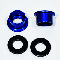 Profile Alloy Hub Top Hat with Steel Washer (Blue) Pair