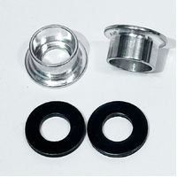 Profile Alloy Hub Top Hat with Steel Washer (Silver) Pair