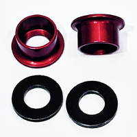 Profile Alloy Hub Top Hat with Steel Washer (Red) Pair