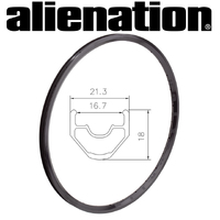 ALIENATION Mite TCS Rim 20x1.1/8" (451x17) 36H (Gloss Black)