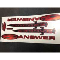 ANSWER Dagger Fork Leg Sticker 20 Expert-Pro (Red Chrome)