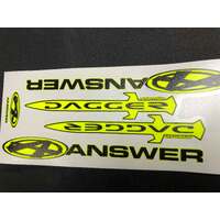 ANSWER Dagger Fork Leg Sticker 20 Expert-Pro (Yellow Flo)