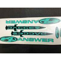 ANSWER Dagger Fork Leg Sticker 24 Expert-Pro (Teal)