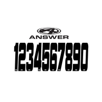 ANSWER 4" Numbers 0-9 (Black)