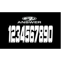 ANSWER 4" Numbers 0-9 (White)