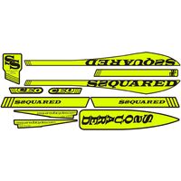 SSQUARED CEO V-2 Frame Sticker (Large-Flo Yellow)