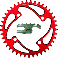 RENNEN 4 Bolt 104-bcd Chainring Threaded (Red)