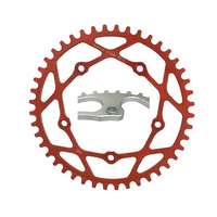 RENNEN 5 Bolt 110 Threaded Chainring (Red)