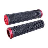 ODI CF Grips Flangeless Lockon 135mm (Black-Red)