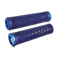 ODI CF Grips Flangeless Lockon (Blue-Blue)