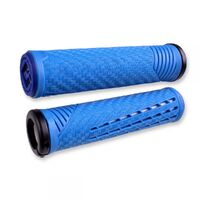 ODI CF Grips Flangeless Lockon (Blue-White)