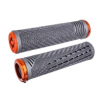 ODI CF Grips Flangeless Lockon (Grey-Orange)