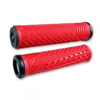 ODI CF Grips Flangeless Lockon (Red-White)