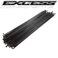 EXCESS Stainless Steel Spokes 80pack 182mm (Black)