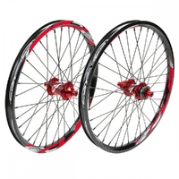EXCESS XLS-1 20 x 1.50/1.75 Alloy Wheel Set 406 36H (Black-Red)