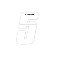 INSIGHT 3" Number-5 (White) each