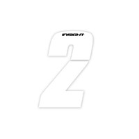 INSIGHT 4" Number-2 (White) each