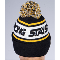 Staystrong Bobble Beanie Cuff (Black-Yellow)