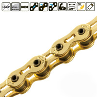 KMC K1SL Narrow Chain 1/2 x 3/32" Single Speed (Gold/Gold)