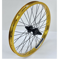 Garage Sale-BMX 20" Rear Wheel Alienation Rim-Mission 14mm 9T Hub (Gold)